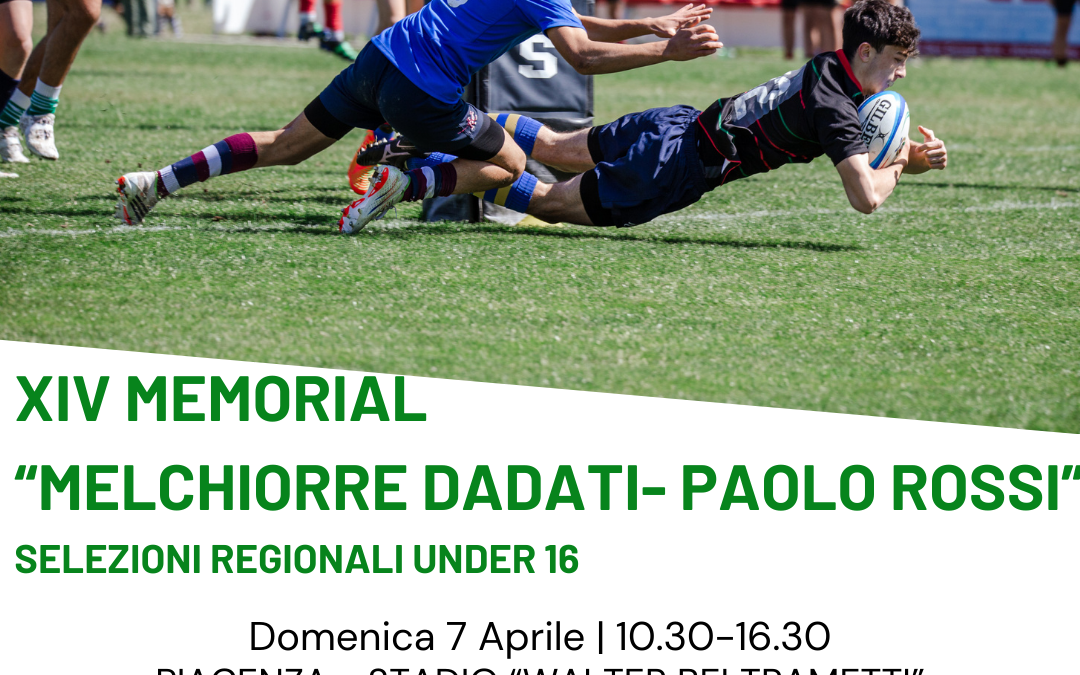 Domenica 7 Aprile il Memorial “Melchiorre Dadati – Paolo Rossi” a Piacenza